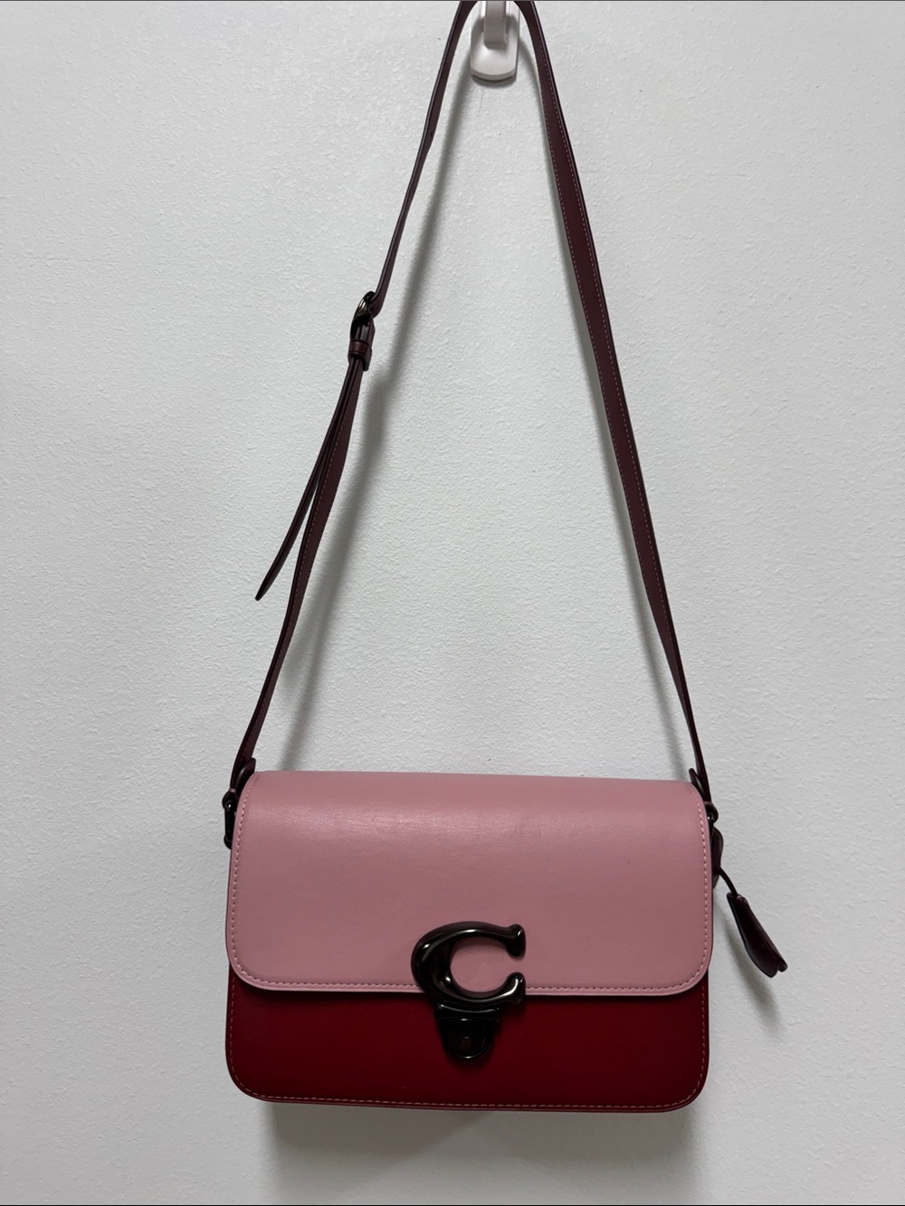 Coach C6638 Studio Shoulder Bag In Colorblock Leather Pink Multi Crossbody